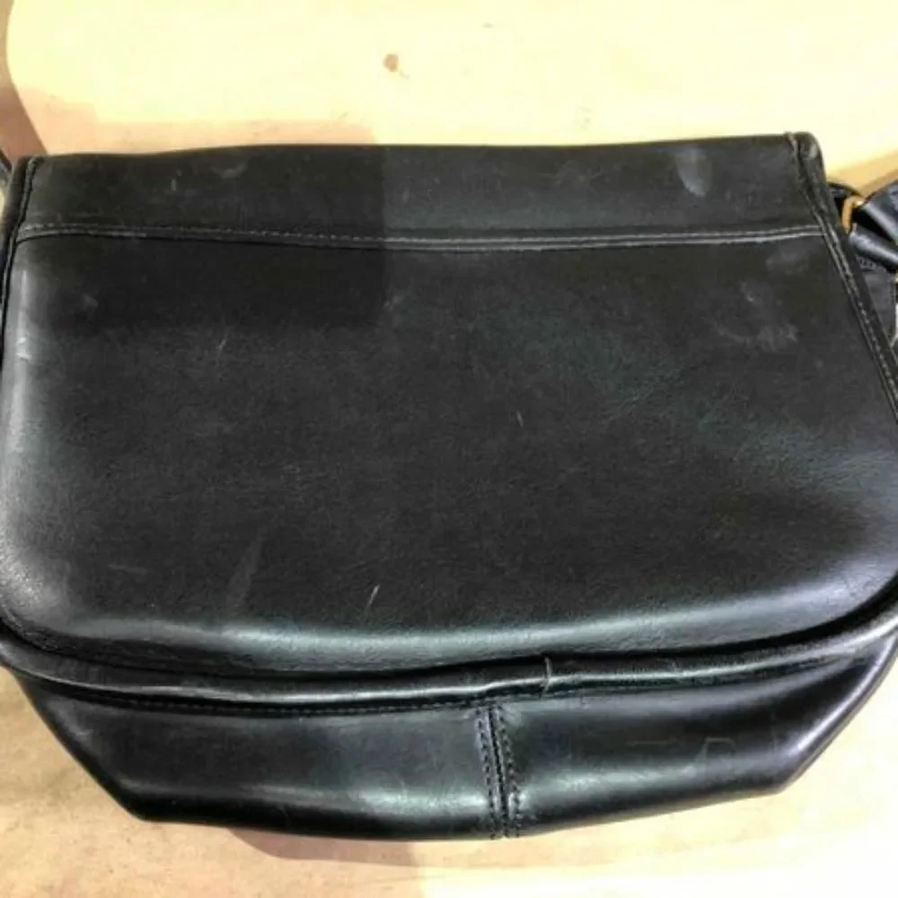 Coach black leather